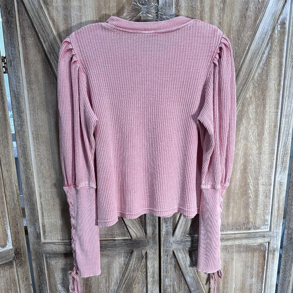 Free People FP One Tasha Thermal in Washed Pink - Picture 5 of 7